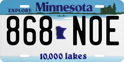 MN license plate 868NOE