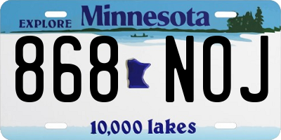 MN license plate 868NOJ