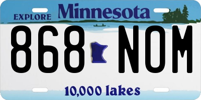 MN license plate 868NOM