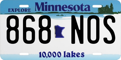 MN license plate 868NOS