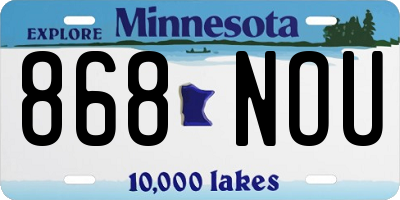 MN license plate 868NOU