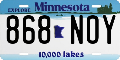 MN license plate 868NOY