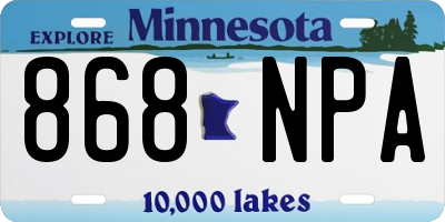 MN license plate 868NPA