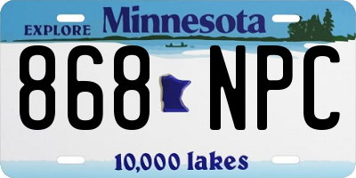 MN license plate 868NPC