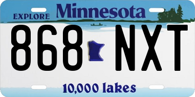 MN license plate 868NXT