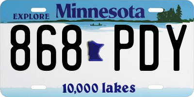 MN license plate 868PDY
