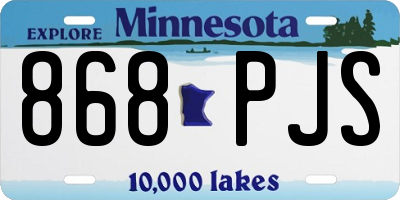 MN license plate 868PJS