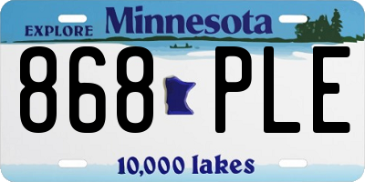 MN license plate 868PLE