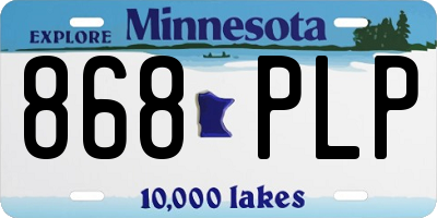 MN license plate 868PLP