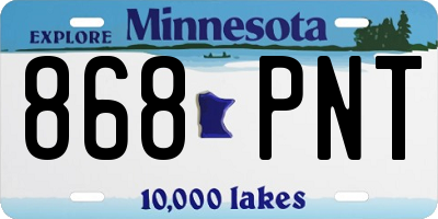 MN license plate 868PNT