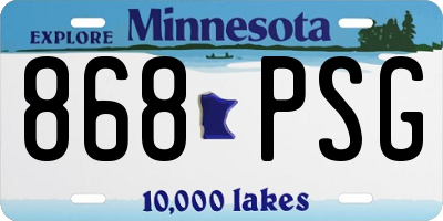 MN license plate 868PSG
