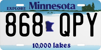 MN license plate 868QPY