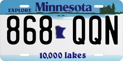 MN license plate 868QQN
