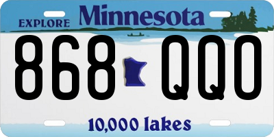 MN license plate 868QQO