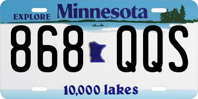 MN license plate 868QQS