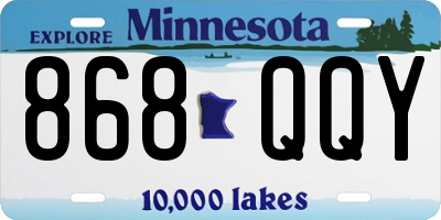 MN license plate 868QQY