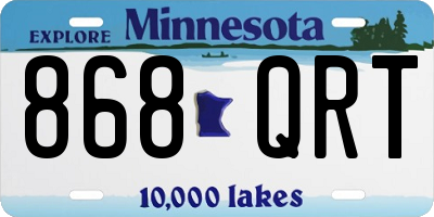 MN license plate 868QRT