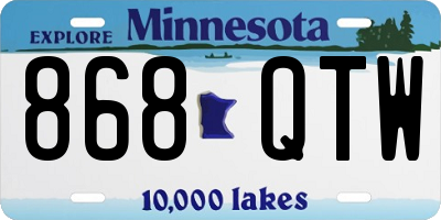 MN license plate 868QTW