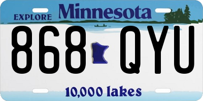 MN license plate 868QYU
