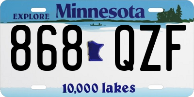 MN license plate 868QZF