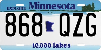 MN license plate 868QZG