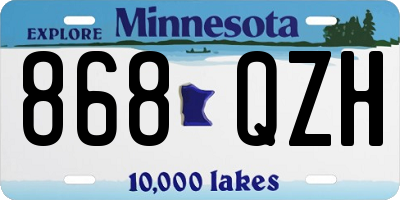 MN license plate 868QZH