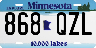 MN license plate 868QZL