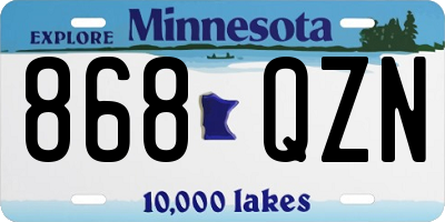 MN license plate 868QZN