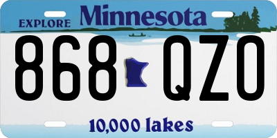 MN license plate 868QZO