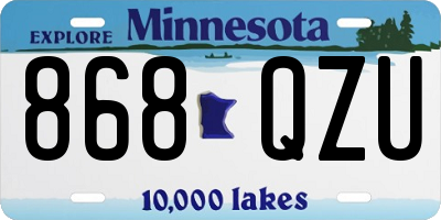 MN license plate 868QZU