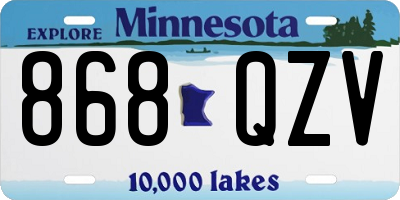 MN license plate 868QZV