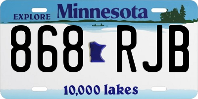 MN license plate 868RJB