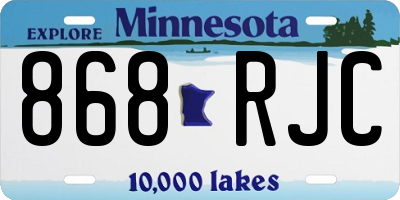 MN license plate 868RJC