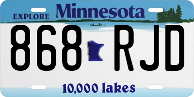 MN license plate 868RJD