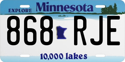 MN license plate 868RJE
