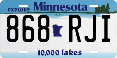 MN license plate 868RJI