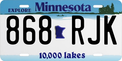 MN license plate 868RJK