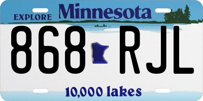 MN license plate 868RJL