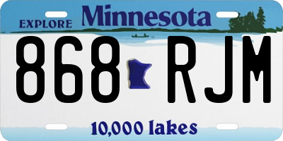 MN license plate 868RJM