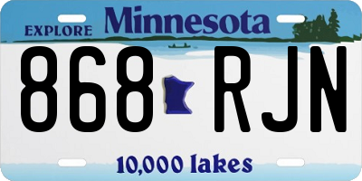 MN license plate 868RJN