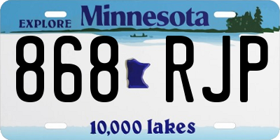MN license plate 868RJP