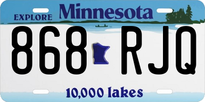 MN license plate 868RJQ