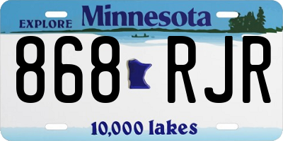 MN license plate 868RJR