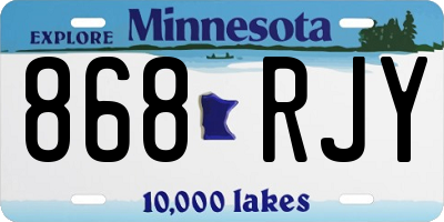 MN license plate 868RJY