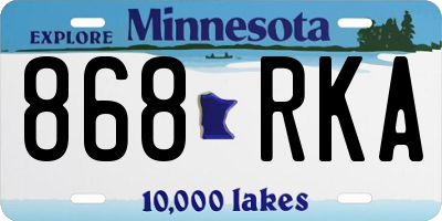 MN license plate 868RKA