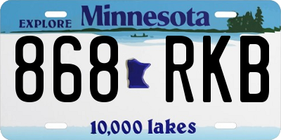 MN license plate 868RKB