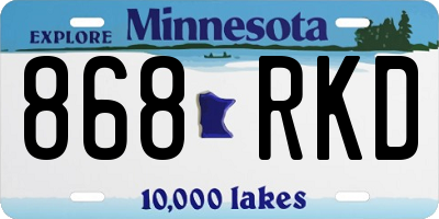 MN license plate 868RKD