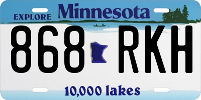 MN license plate 868RKH