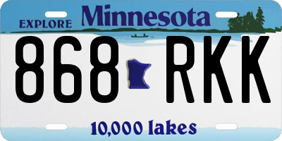 MN license plate 868RKK