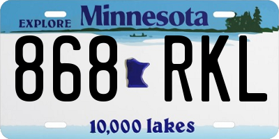 MN license plate 868RKL